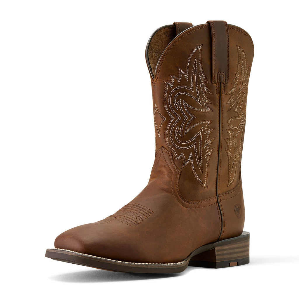 Ariat Mens Western Big Rig Wide Square Toe Cowboy Boot – Comfortable Durable Leather Work Boot