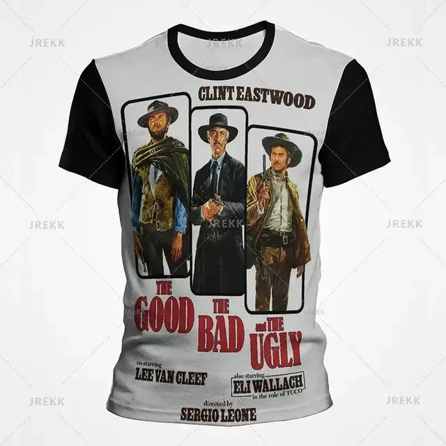 2024 Summer New Hot Fashion 3d Printed Men's T-shirt Western Denim Plus Size Loose Comfortable Breathable Fashion Top 6xl